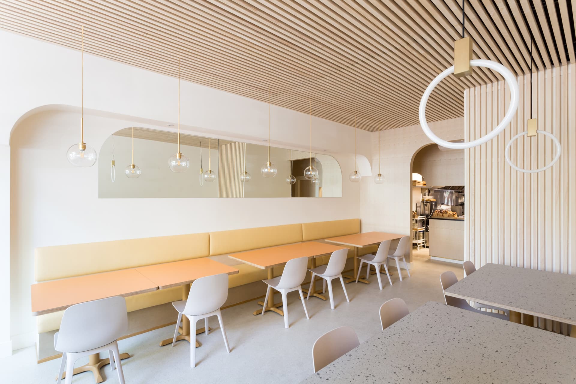A Japanese styled interior of the Saku Restaurant.